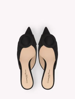 Gianvito Rossi Mules-PORTOFINO MULE 55 BLACK SUEDE