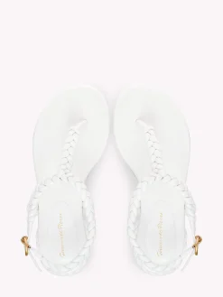 Gianvito Rossi Flats-RAVELLO WHITE LEATHER