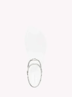 Gianvito Rossi Boots-RIBBON ANKLET SILVER