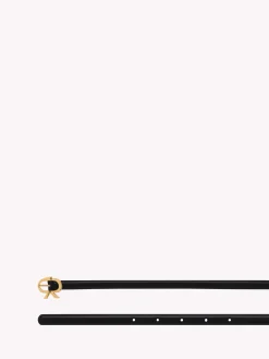 Gianvito Rossi Accessories|Ribbon-RIBBON BELT BLACK LEATHER