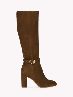 Gianvito Rossi Boots|Ribbon-RIBBON BOOT 85 BROWN