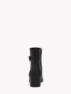 Gianvito Rossi Booties|Ribbon-RIBBON BOOTIE BLACK LEATHER