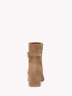 Gianvito Rossi Booties|Ribbon-RIBBON BOOTIE BROWN
