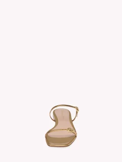 Gianvito Rossi Flats-RIBBON CRUISE GOLD