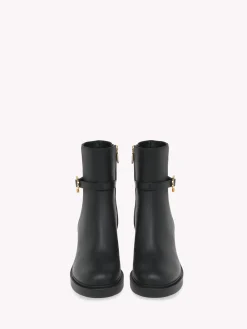Gianvito Rossi Booties-RIBBON DUMONT BLACK LEATHER