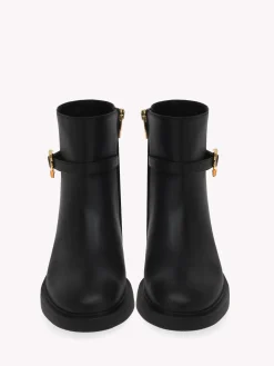Gianvito Rossi Booties-RIBBON DUMONT 20 BLACK LEATHER