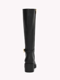 Gianvito Rossi Boots-RIBBON DUMONT BOOT BLACK LEATHER