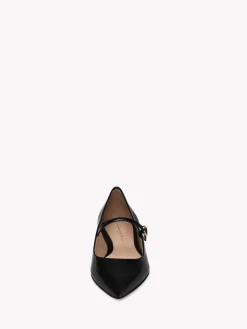 Gianvito Rossi Flats-RIBBON JANE BLACK PATENT