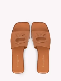 Gianvito Rossi Flats-RIBBON SLIDE BROWN