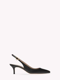 Gianvito Rossi Pumps|Ribbon-RIBBON SLING BLACK LEATHER