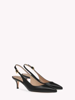 Gianvito Rossi Pumps|Ribbon-RIBBON SLING BLACK LEATHER