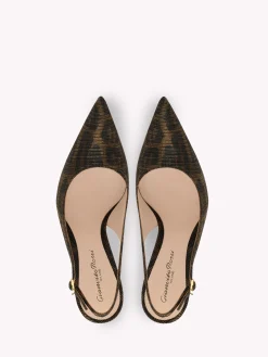 Gianvito Rossi Pumps-RIBBON SLING 105 BROWN
