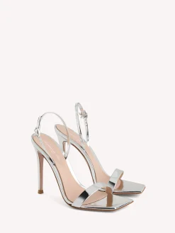 Gianvito Rossi Sandals|Ribbon-RIBBON STILETTO SILVER