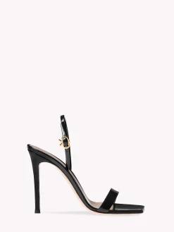 Gianvito Rossi Sandals|Signatures-RIBBON STILETTO BLACK PATENT