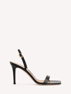 Gianvito Rossi Sandals|Ribbon-RIBBON STILETTO 85 BLACK PATENT