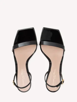 Gianvito Rossi Sandals|Ribbon-RIBBON STILETTO 85 BLACK PATENT