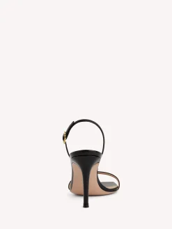 Gianvito Rossi Sandals|Ribbon-RIBBON STILETTO 85 BLACK PATENT