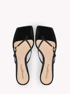Gianvito Rossi Mules-RIBBON THONG 55 BLACK PATENT