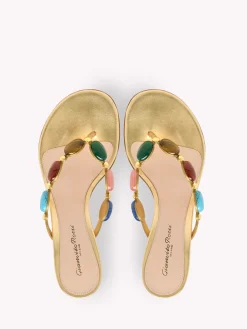Gianvito Rossi Mules-SHANTI THONG 70 GOLD