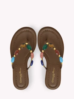 Gianvito Rossi Flats-SHANTI THONG 05 BROWN