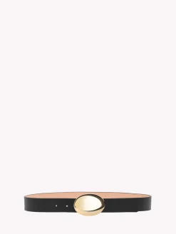 Gianvito Rossi Accessories-SPHERA BELT BLACK LEATHER