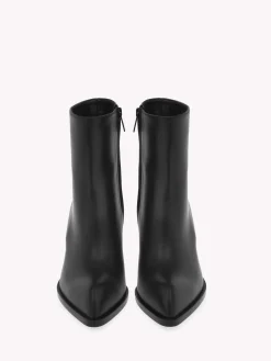 Gianvito Rossi Booties-WEDNESDAY BOOTIE BLACK LEATHER