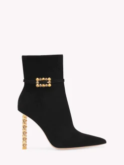 Gianvito Rossi Booties-WONDER BOOTIE BLACK SUEDE