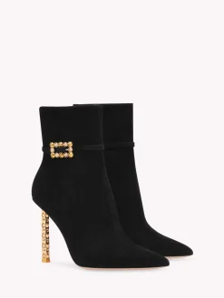 Gianvito Rossi Booties-WONDER BOOTIE BLACK SUEDE