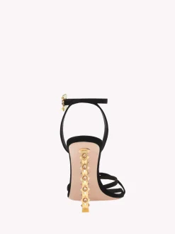 Gianvito Rossi Sandals-WONDER SANDAL BLACK SUEDE